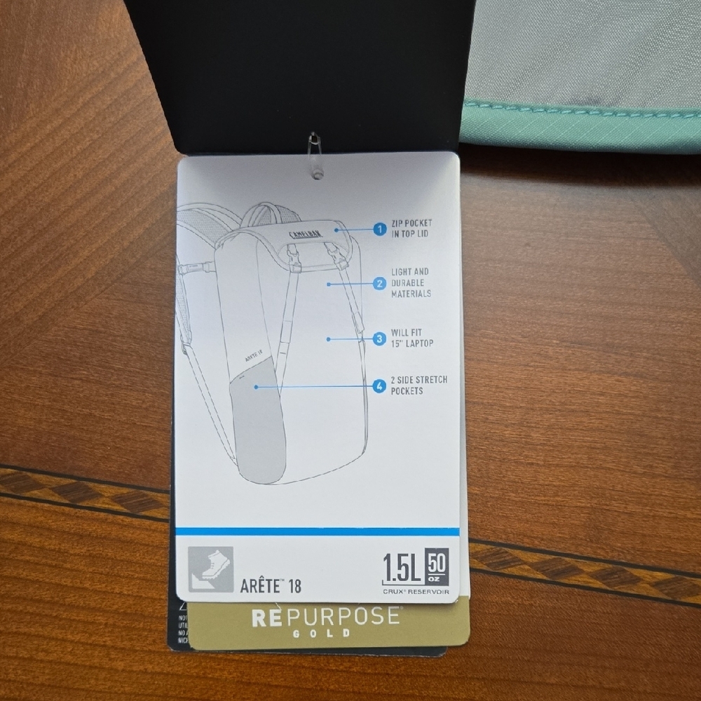 New CamelBak Seafoam Green and Gray Backpack - Picture 4 of 6